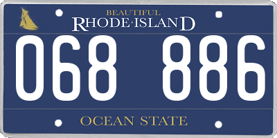 RI license plate 068886