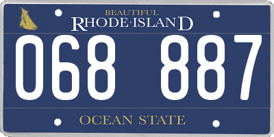 RI license plate 068887