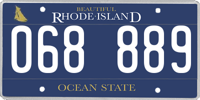 RI license plate 068889