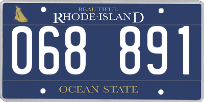 RI license plate 068891