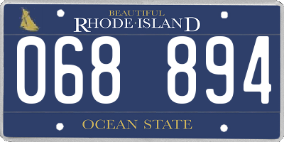 RI license plate 068894
