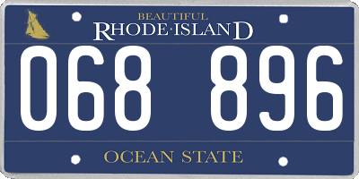 RI license plate 068896
