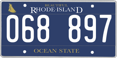 RI license plate 068897