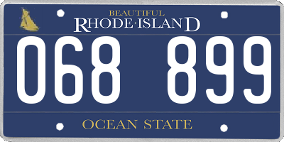 RI license plate 068899