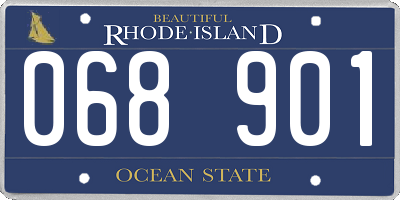 RI license plate 068901