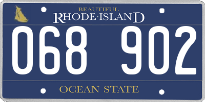 RI license plate 068902