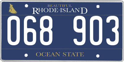 RI license plate 068903