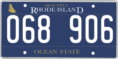 RI license plate 068906