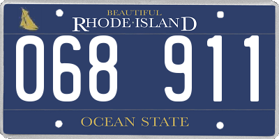 RI license plate 068911