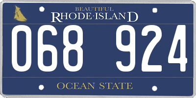 RI license plate 068924