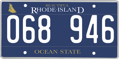 RI license plate 068946
