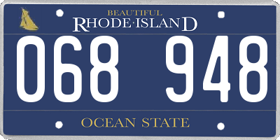 RI license plate 068948