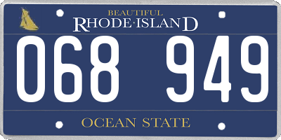 RI license plate 068949