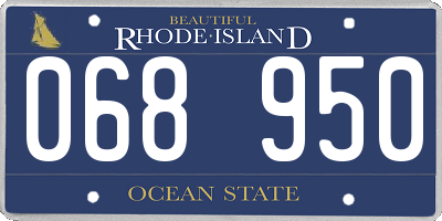 RI license plate 068950
