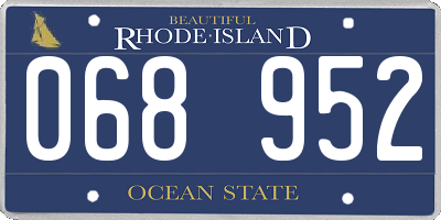 RI license plate 068952