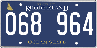 RI license plate 068964