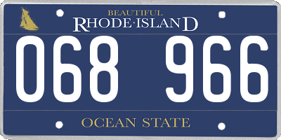 RI license plate 068966