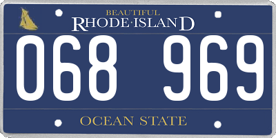 RI license plate 068969