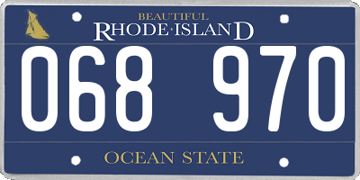 RI license plate 068970