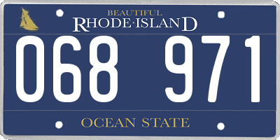 RI license plate 068971