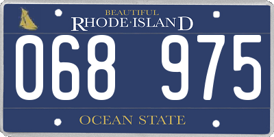 RI license plate 068975