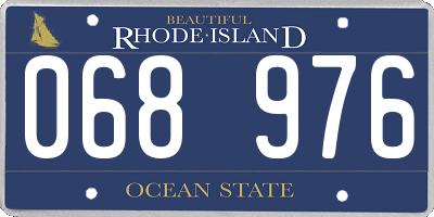 RI license plate 068976