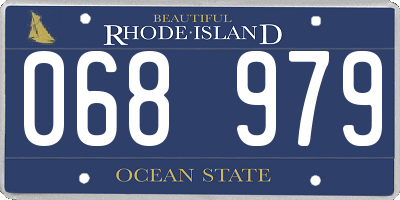 RI license plate 068979