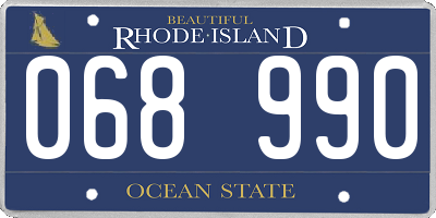 RI license plate 068990