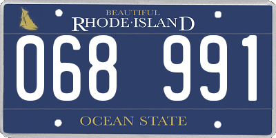 RI license plate 068991