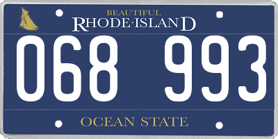 RI license plate 068993