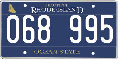 RI license plate 068995