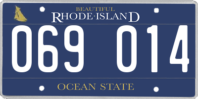 RI license plate 069014