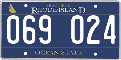 RI license plate 069024