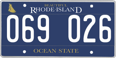 RI license plate 069026
