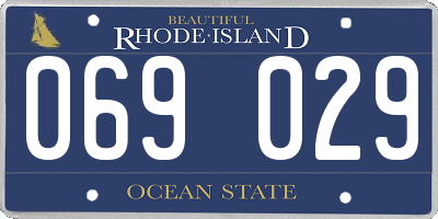 RI license plate 069029