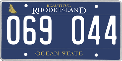 RI license plate 069044