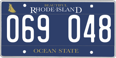 RI license plate 069048