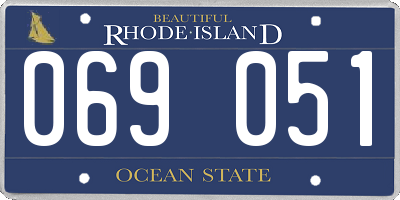 RI license plate 069051