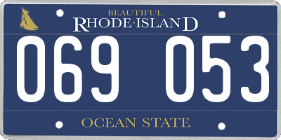 RI license plate 069053