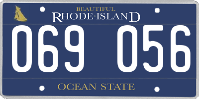 RI license plate 069056