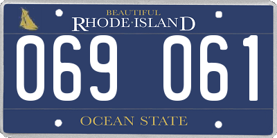 RI license plate 069061