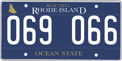 RI license plate 069066