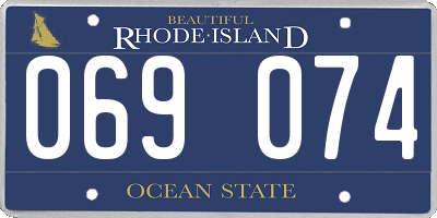 RI license plate 069074