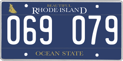 RI license plate 069079