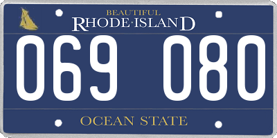 RI license plate 069080