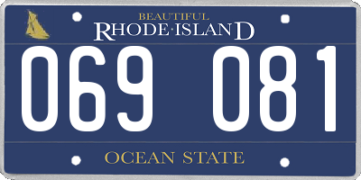 RI license plate 069081