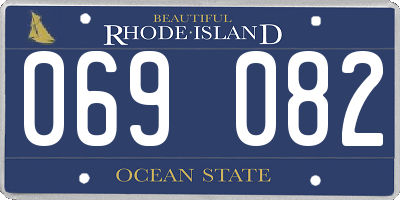 RI license plate 069082