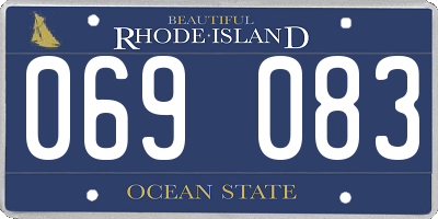 RI license plate 069083