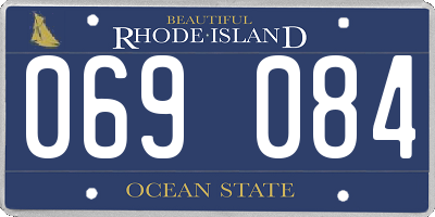 RI license plate 069084