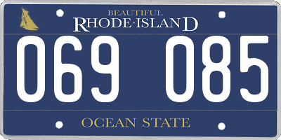 RI license plate 069085